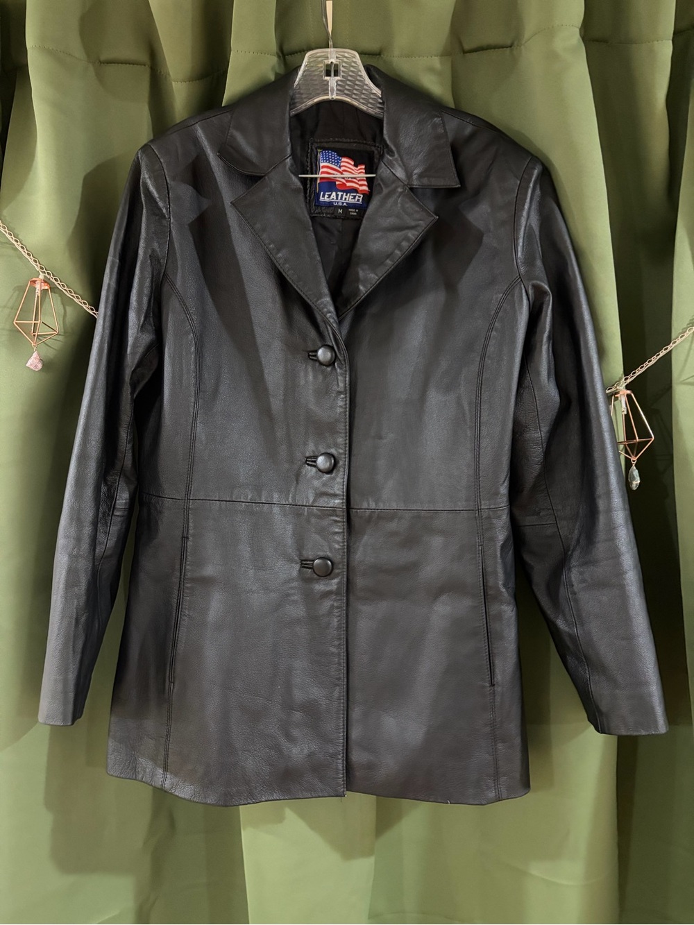 Chic leather blazer